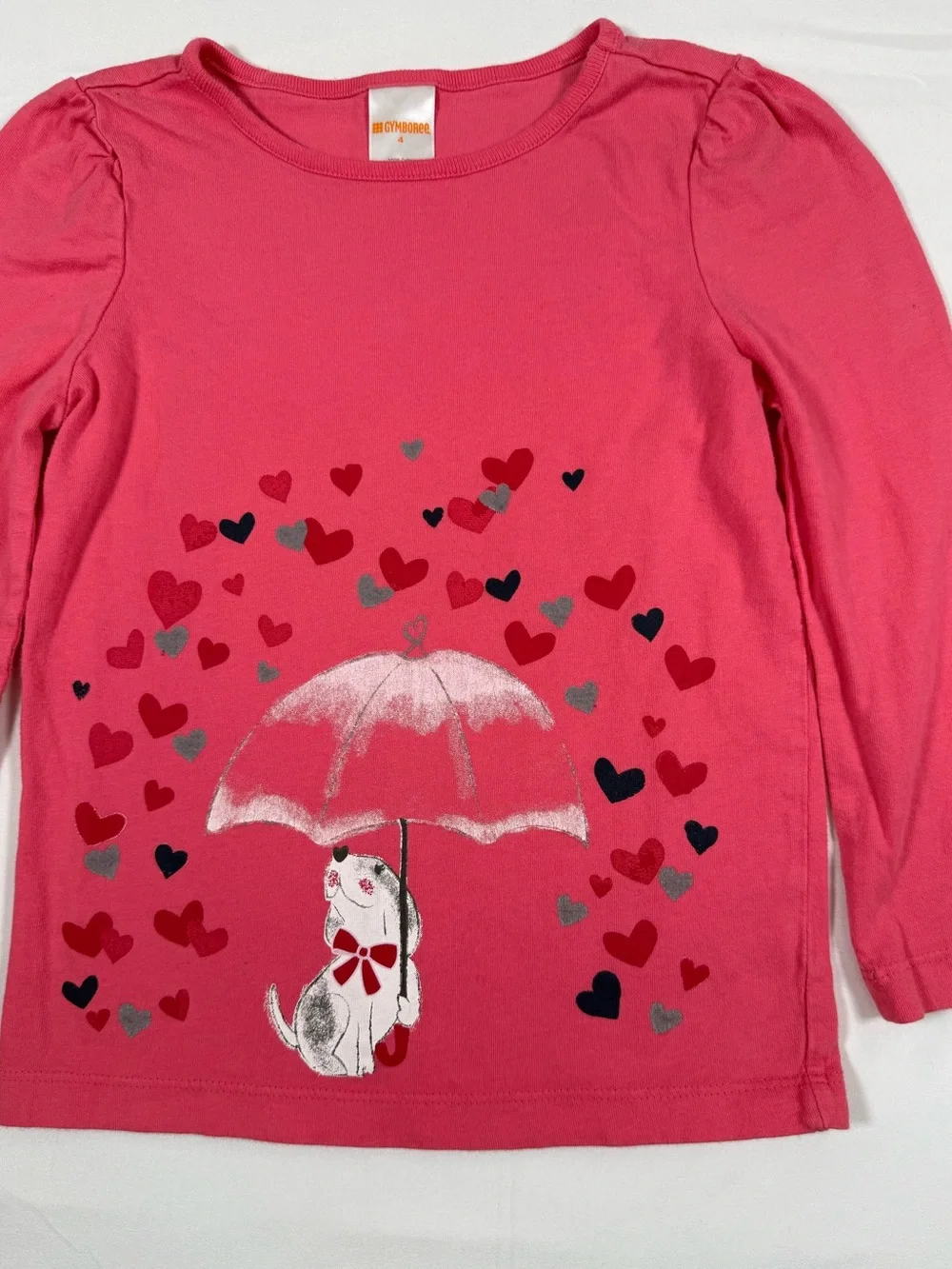 GYMBOREE Girl Valentine Puppy Love Hearts Tee 4 Sweetheart Valentine Cottagecore